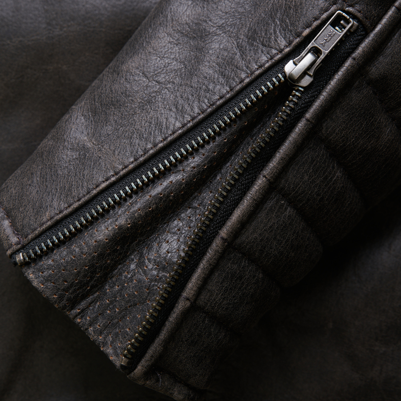 Kurtka Motocyklowa Skórzana Broger Ohio Vintage Brown - obrazek 5