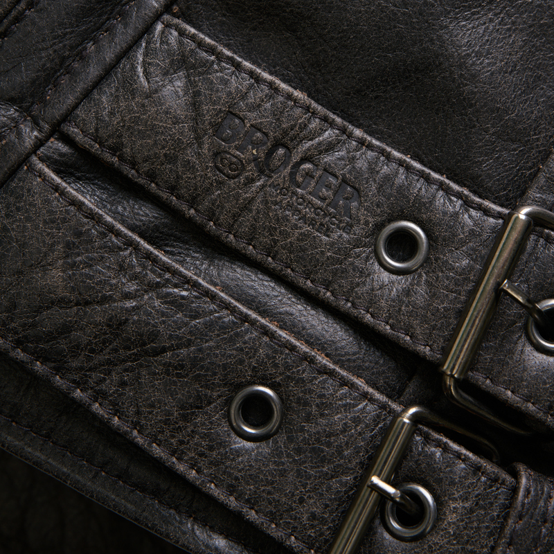 Kurtka Motocyklowa Skórzana Broger Ohio Vintage Brown - obrazek 6