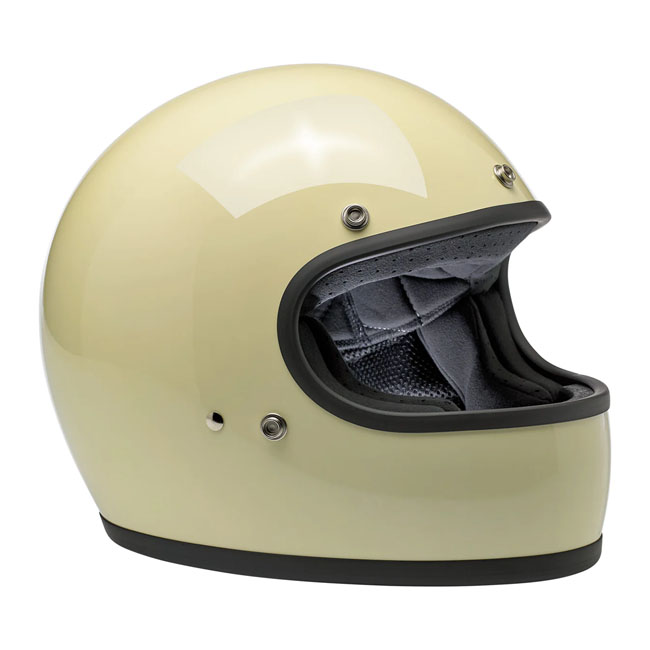 Kask Motocyklowy Biltwell Gringo Gloss Vintage White - obrazek 4