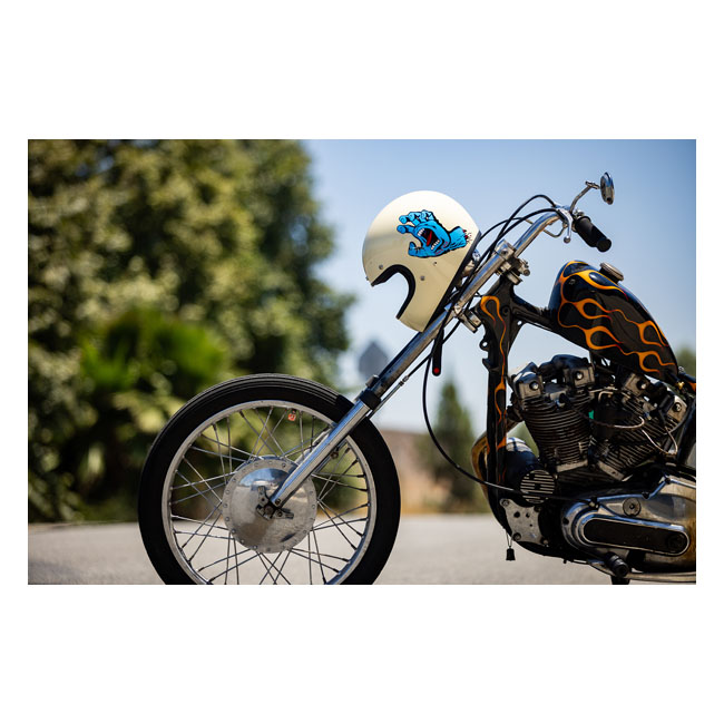 Kask Motocyklowy Biltwell Gringo Santa Cruz Vintage White - obrazek 11