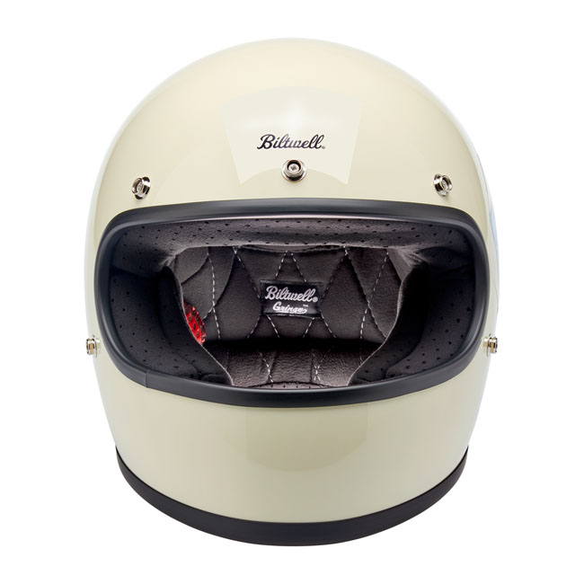 Kask Motocyklowy Biltwell Gringo Santa Cruz Vintage White - obrazek 4