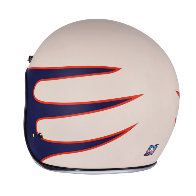 Kask Motocyklowy 13 1/2 Skull Bucket Superior Vintage White - obrazek 3