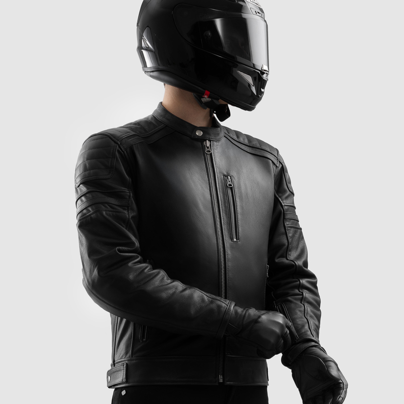 Kurtka Skórzana Motocyklowa Ozone Colt Black - obrazek 3