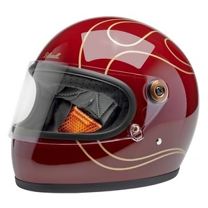 Kask Motocyklowy Biltwell Gringo S Garnet Red Flames