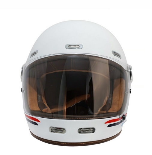 Kask Motocyklowy By City Roadster III Swan White/Blue/Red - obrazek 2