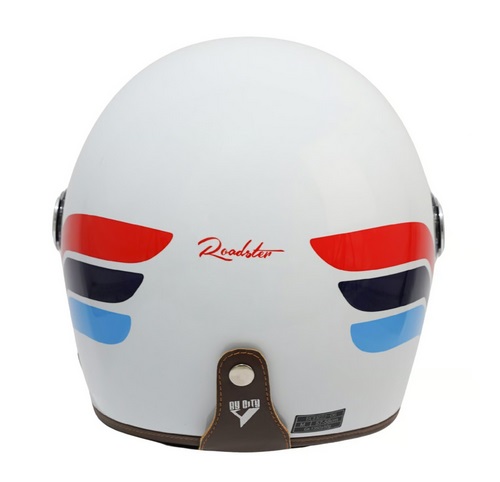 Kask Motocyklowy By City Roadster III Swan White/Blue/Red - obrazek 3