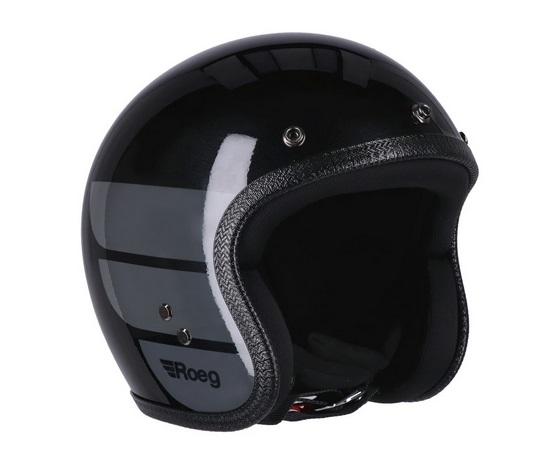 Kask Motocyklowy Otwarty Roeg Jett Wings Gloss Black - obrazek 2