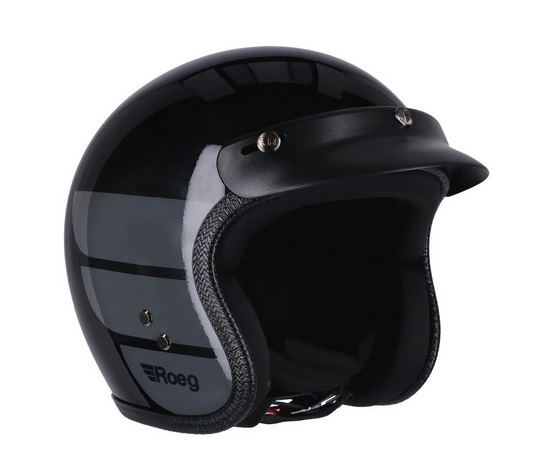 Kask Motocyklowy Otwarty Roeg Jett Wings Gloss Black - obrazek 5