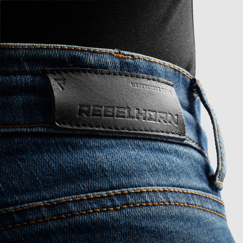 Jeansy Motocyklowe Rebelhorn Classic Mono Women Washed Blue - obrazek 10