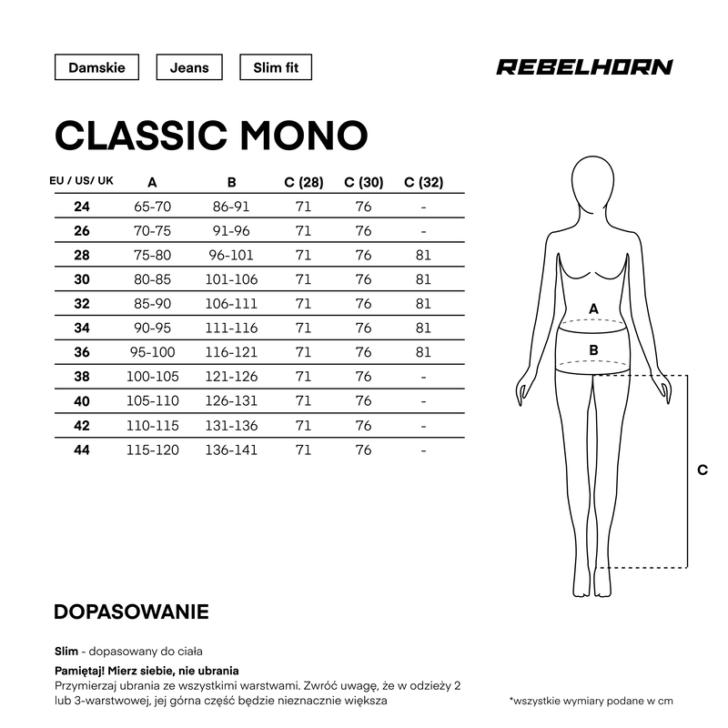 Jeansy Motocyklowe Rebelhorn Classic Mono Women Washed Blue - obrazek 12