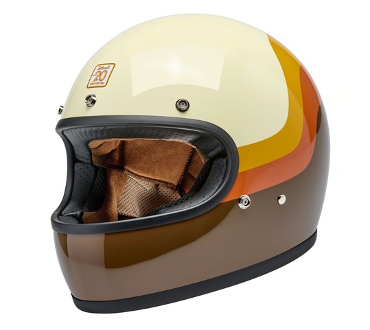 Kask Motocyklowy Biltwell Gringo 20th Anniversary Brown - obrazek 2