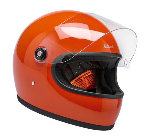 Kask Motocyklowy Biltwell Gringo S Gloss Hazard Orange - obrazek 3