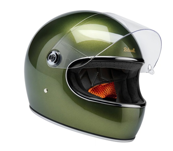 Kask Motocyklowy Biltwell Gringo S Metallic Dart Green - obrazek 3