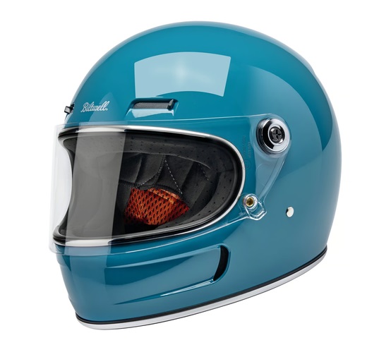 Kask Motocyklowy Biltwell Gringo SV Gloss Atlantic Teal - obrazek 2