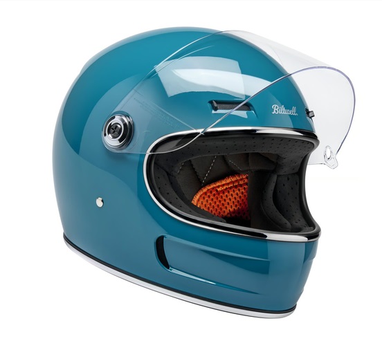 Kask Motocyklowy Biltwell Gringo SV Gloss Atlantic Teal - obrazek 3