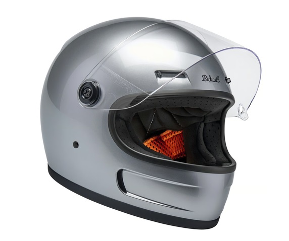 Kask Motocyklowy Biltwell Gringo SV Gloss Silver - obrazek 2