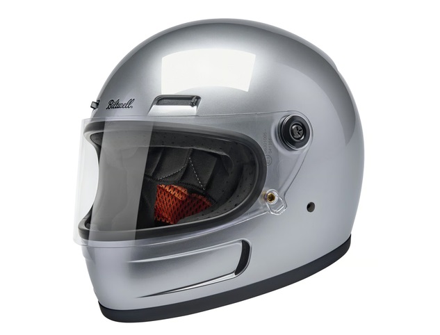 Kask Motocyklowy Biltwell Gringo SV Gloss Silver - obrazek 3