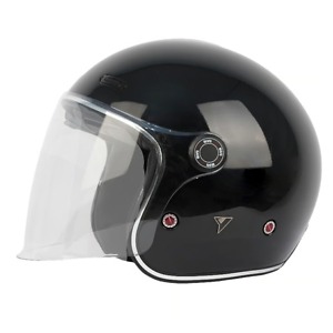 Kask Motocyklowy Otwarty By City Metropolitan Black Shiny