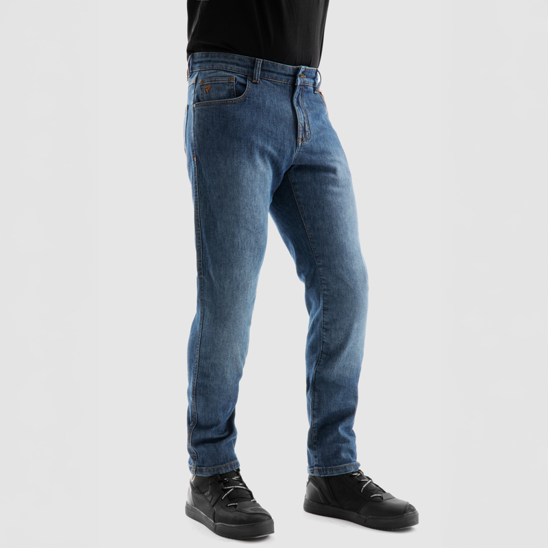 Jeansy Motocyklowe Rebelhorn Bronco Monolayer Washed Blue - obrazek 3
